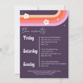 ラストディスコ独身最後の週末と行程表招待状 招待状 (裏面)