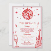 ラストディスコ・バチェロレッテウィークエンドの行程表 招待状 (裏面)