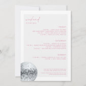 ラストディスコ・バチェロレッテウィークエンド招待状 招待状 (裏面)