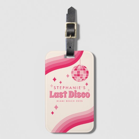 ラストディスコ・バチェロレッテウィークエンド オーダーメイド スーツケースタグ ラゲッジタグ (正面縦)