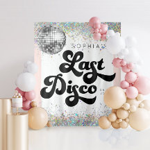 ラストディスコ・バチェロレッテパーティー・バックドロップ・コンフェッティ