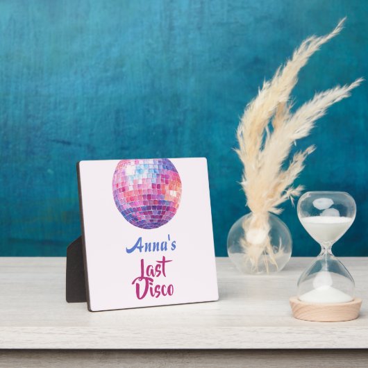 ラストディスコ・バチェロレッテパーティー | ピンクのフライヤー フォトプラーク (インサイチュ)