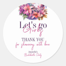 ラストディスコ・バチェロレッテ・パーティー ピンクでいこう！ ラウンドシール