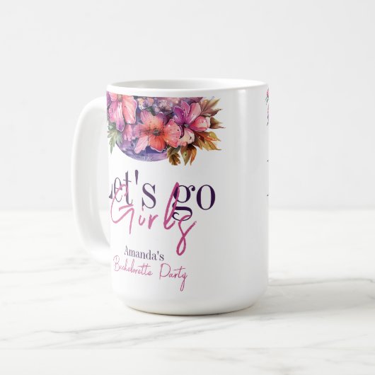 ラストディスコ・バチェロレッテ・パーティー ピンク コーヒーマグカップ (正面左)