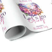 ラストディスコ・バチェロレッテ・パーティー ピンク ラッピングペーパー (ロールコーナー)