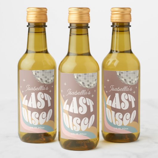 ラストディスコ・レトロ70年代・グルービーバチェロレッテ ワインラベル (ボトル)