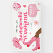 ラストディスコ・ロデオ・バチェロレッテ・パーティー 横断幕 (縦)