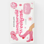 ラストディスコ・ロデオ・バチェロレッテ・パーティー 横断幕 (縦)