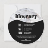 ラストディスコ 70年代 バチェロレッテウィークエンドの旅程 招待状 (裏面)