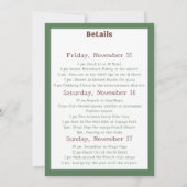 ラストトレイルキャンプバチェロレッテ旅行先週末 招待状 (裏面)