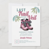 ラストトレイルヴェイルキャンピングキャンプバチェロレッテ 招待状 (正面)