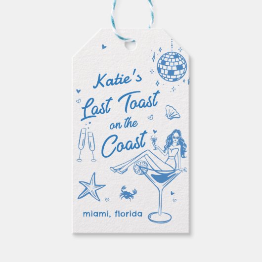 ラストトーストお洒落コーストビーチバチェロレッテ ギフトタグ (正面)