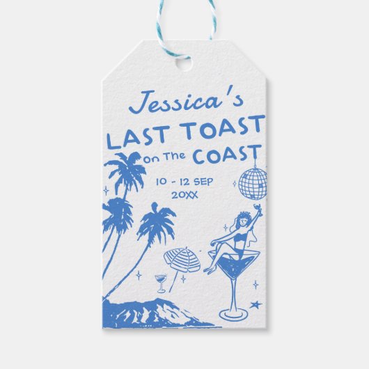 ラストトーストお洒落コーストビーチバチェロレッテ ギフトタグ (正面)