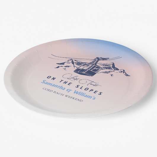 ラストトーストのゲレンデのスキーバチェロレッテありがとう ペーパープレート (アングル)