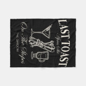 ラストトーストオンザグレープスバチェラースキーブライダルPa フリースブランケット (正面(横))