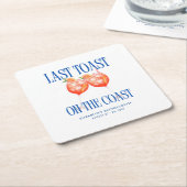 ラストトーストオンザコーストアペロルスピリッツバチェロレッテ スクエアペーパーコースター (アングル)