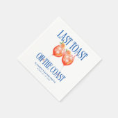 ラストトーストオンザコーストアペロルスピリッツバチェロレッテ スタンダードカクテルナプキン (角)