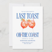 ラストトーストオンザコーストアペロルスピリッツバチェロレッテ 招待状 (正面)