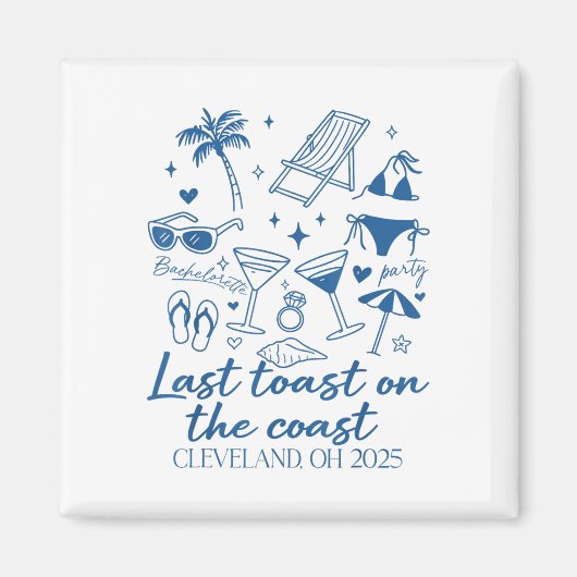 ラストトーストオンザコーストバチェロレッテビーチパーティーB マグネット (正面)