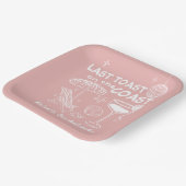 ラストトーストオンザコーストビーチピンクバチェロレッテ ペーパープレート (傾斜あり)