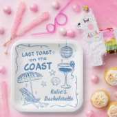 ラストトーストオンザコーストビーチブルーバチェロレッテ ペーパープレート (パーティー)