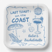 ラストトーストオンザコーストビーチブルーバチェロレッテ ペーパープレート (正面)