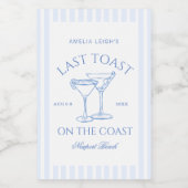 ラストトーストオンザコーストビーチブルーバチェロレッテ ワインラベル (シングルラベル)