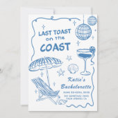 ラストトーストオンザコーストビーチブルーバチェロレッテ 招待状 (正面)