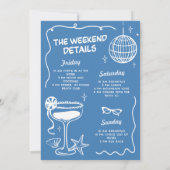 ラストトーストオンザコーストビーチブルーバチェロレッテ 招待状 (裏面)