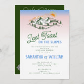 ラストトーストオンザ斜面のジョイントバッハのスキー週末 招待状 (正面/裏面)