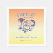 ラストトーストカウガールマーメイドコスタルバチェロレッテ スタンダードカクテルナプキン (正面)