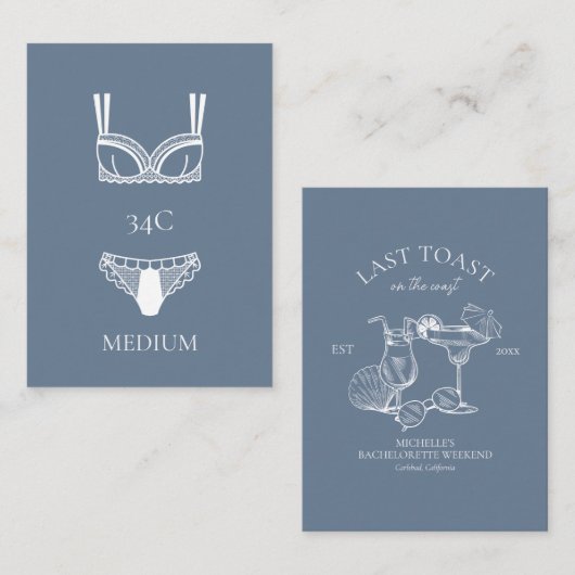 ラストトーストカクテルバチェロレッテパンティゲーム エンクロージャーカード (正面/裏面)