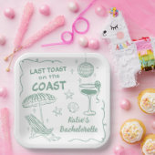 ラストトーストコーストビーチグリーンバチェロレッテ ペーパープレート (パーティー)