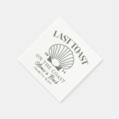 ラストトーストコーストビーチバチェロレッテ スタンダードカクテルナプキン (角)