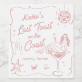 ラストトーストコーストビーチピンクバチェロレッテ ワインラベル (シングルラベル)