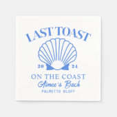 ラストトーストコーストビーチブルーバチェロレッテ スタンダードカクテルナプキン (正面)