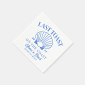 ラストトーストコーストビーチブルーバチェロレッテ スタンダードカクテルナプキン (角)