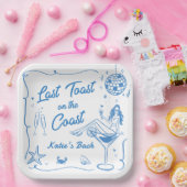 ラストトーストコーストビーチブルーバチェロレッテ ペーパープレート (パーティー)