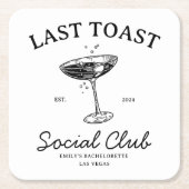 ラストトーストソーシャルクラブバチェロレッテマーチ スクエアペーパーコースター (正面)