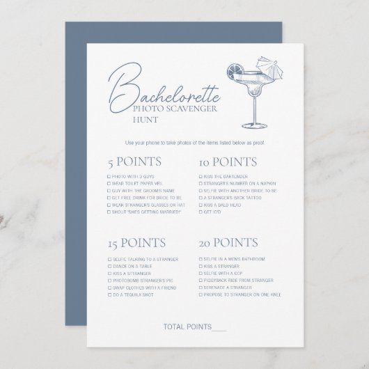 ラストトーストバチェロレッテゲームスカベンジャー狩りカード 招待状 (正面/裏面)