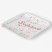 ラストトーストピンクバチェロレッテ紙プレート ペーパープレート (傾斜あり)