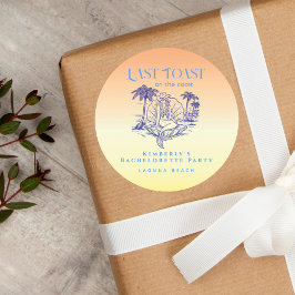 ラストトースト女性のカーボーイマーメイドサンセットバッハパーティー ラウンドシール