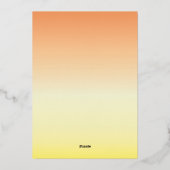 ラストトースト女性のカーボーイマーメイドバチェロレッテ金ゴールド 箔招待状 (裏面)