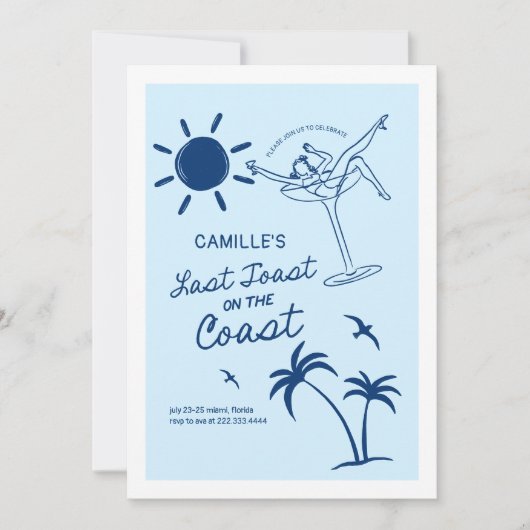 ラストトースト ブライズメイド ウィークエンド バッシュ 招待状 (正面)