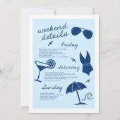 ラストトースト ブライズメイド ウィークエンド バッシュ 招待状 (裏面)