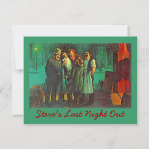 ラストナイトアウトバチュラーパーティ招待状さようなら 招待状