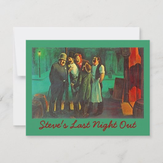 ラストナイトアウト独身パーティーの招待状 さようなら 招待状 (正面)