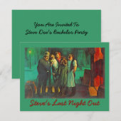 ラストナイトアウト独身パーティーの招待状 さようなら 招待状 (正面/裏面)