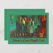 ラストナイトアウト 独身最後の夜 ご案内 さようなら 招待状 (正面/裏面)