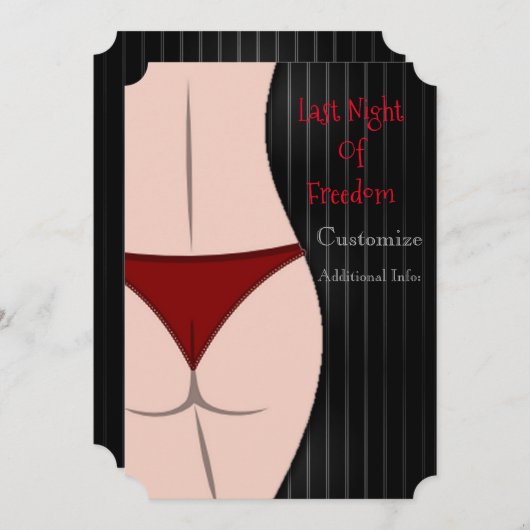 ラストナイトオブフリーダムバチュラーパーティ 招待状 (正面/裏面)